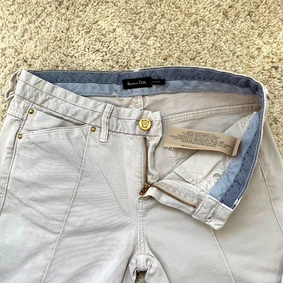Massimo Dutti Skinny Cream Pants Small - Picture 4 of 7